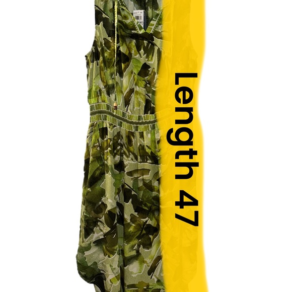 Democracy Green Sleeveless Scoop Neck Sundress with Pockets - Picture 5 of 12